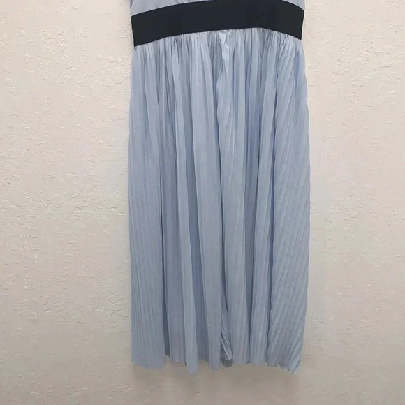 Zara Trafaluc Blue Pleated Midi Dress size Medium - Picture 6 of 7